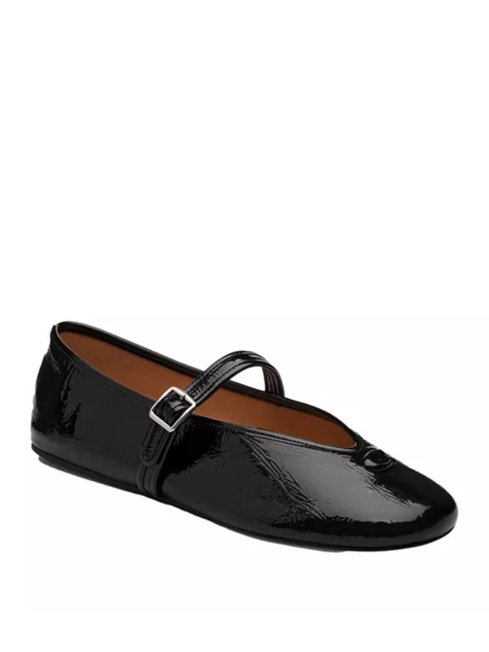 NEW COACH Women's Sculpted C Crinkle Patent Leather Mary Jane Shoes - Picture 3 of 4